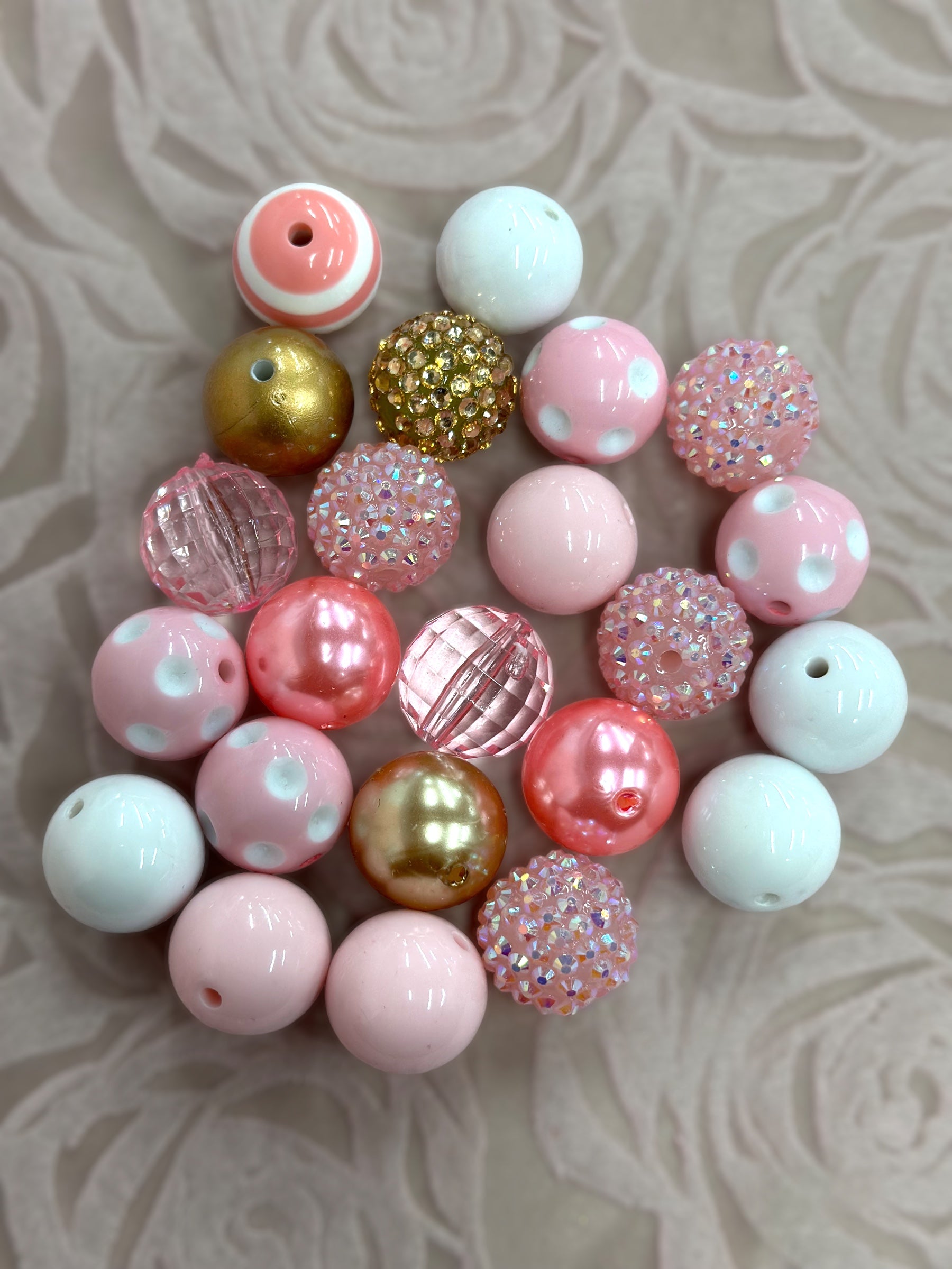 20 mm Bubblegum Beads, 50 pcs/bag. Assorted colors.