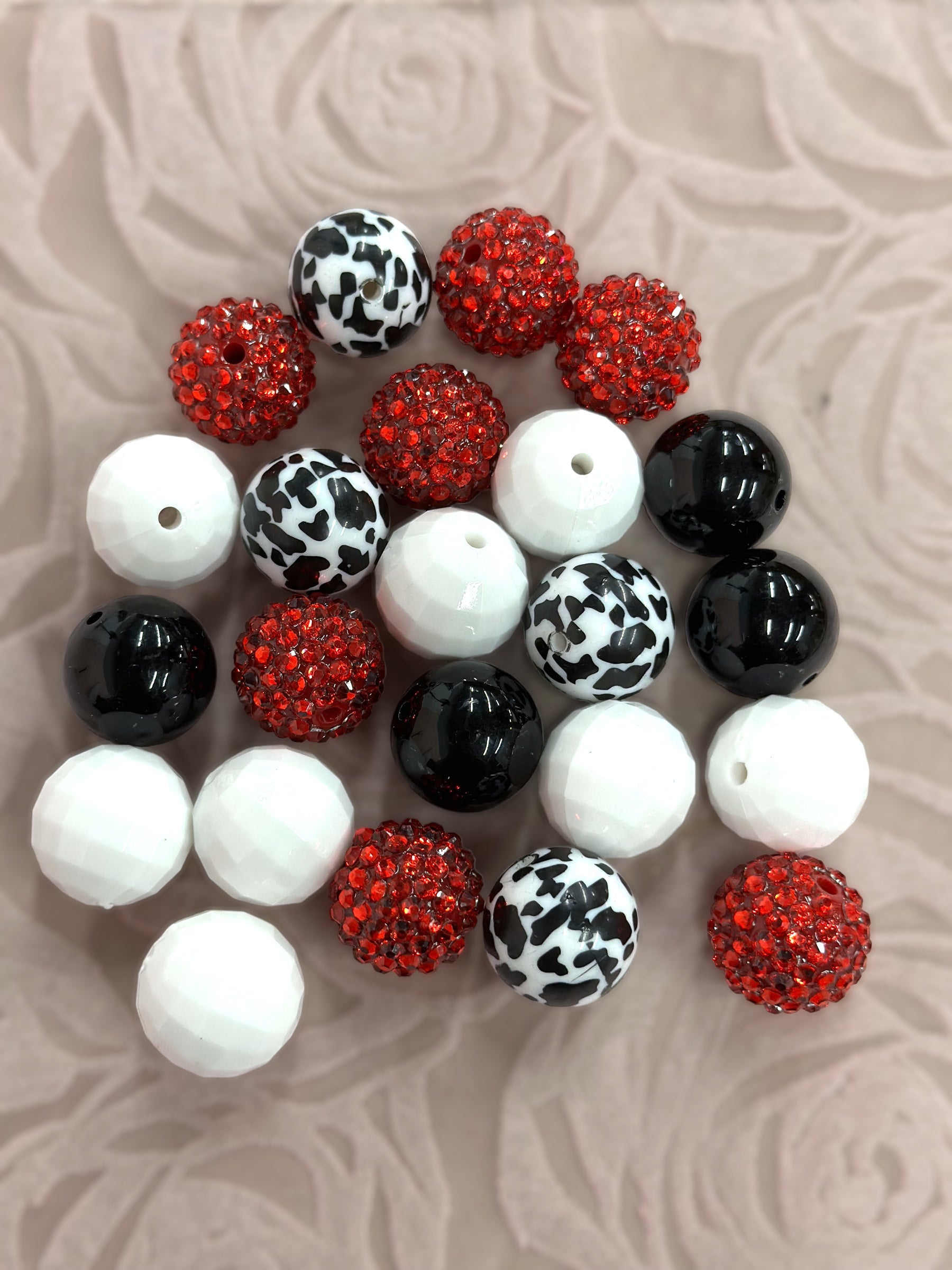 20 mm Bubblegum Beads, 50 pcs/bag. Assorted colors.