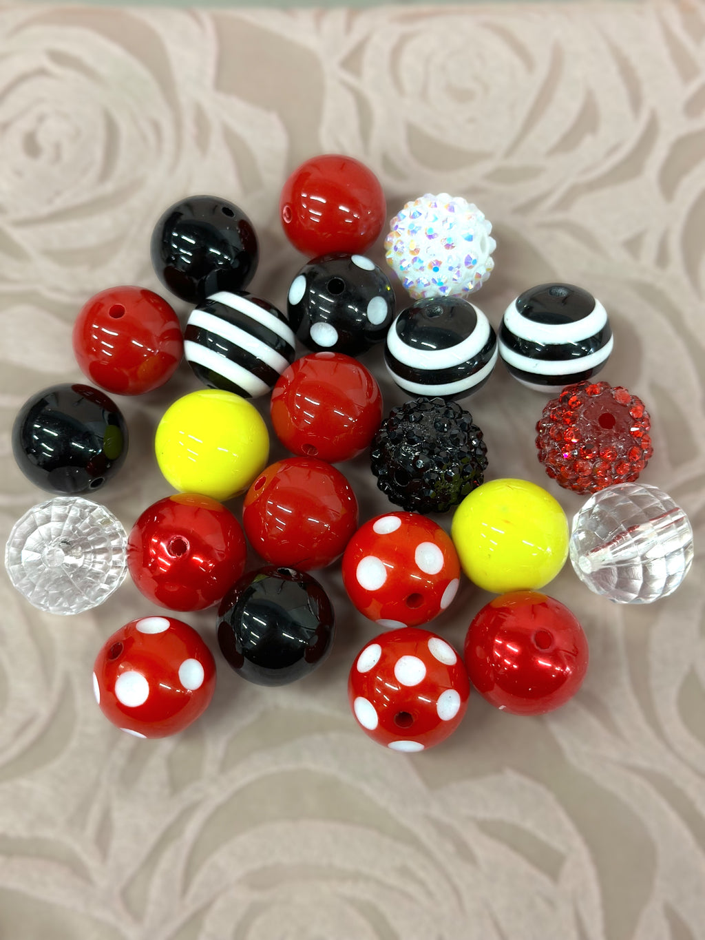 20 mm Bubblegum Beads, 50 pcs/bag. Assorted colors.
