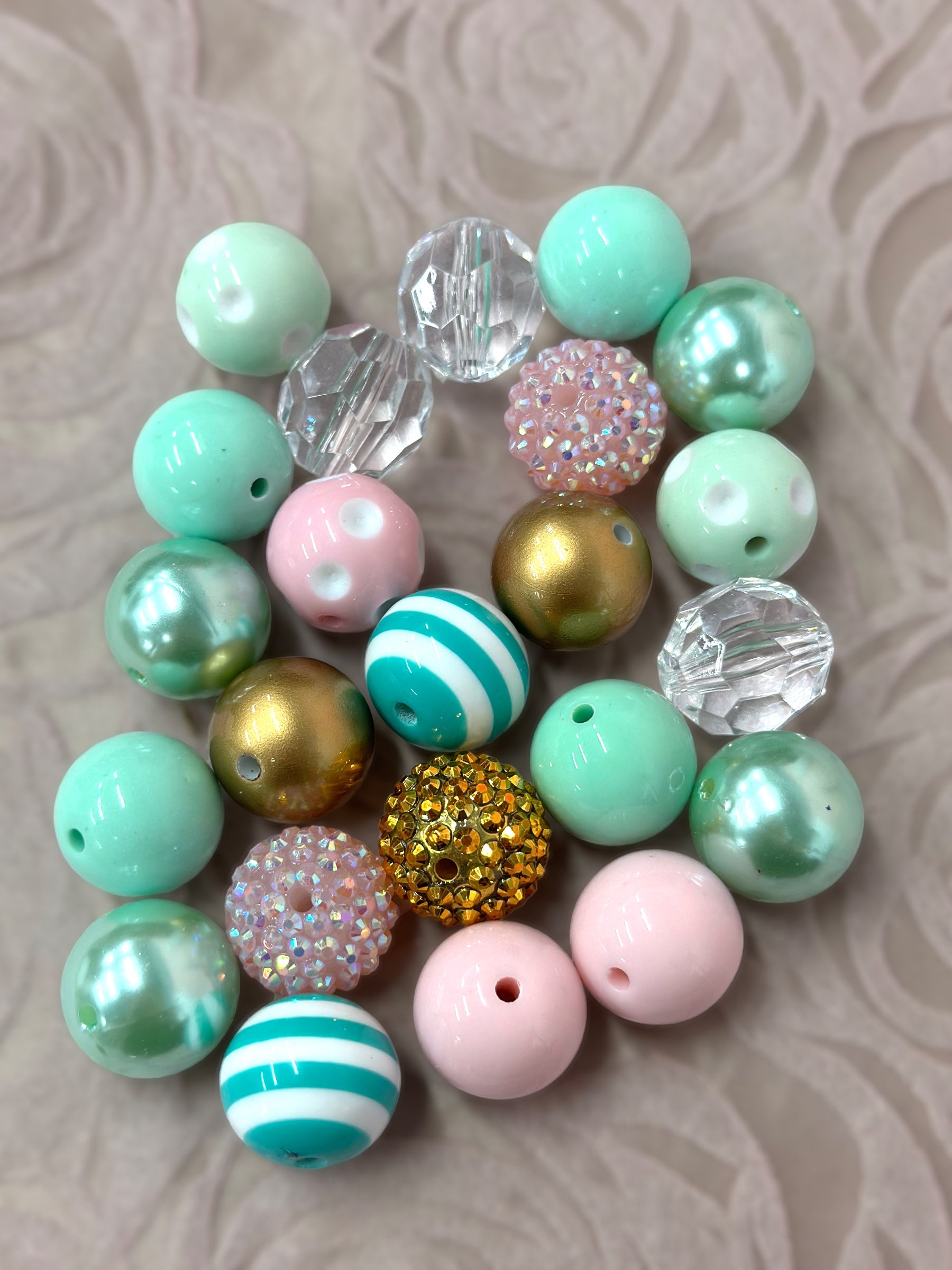 20 mm Bubblegum Beads, 50 pcs/bag. Assorted colors.