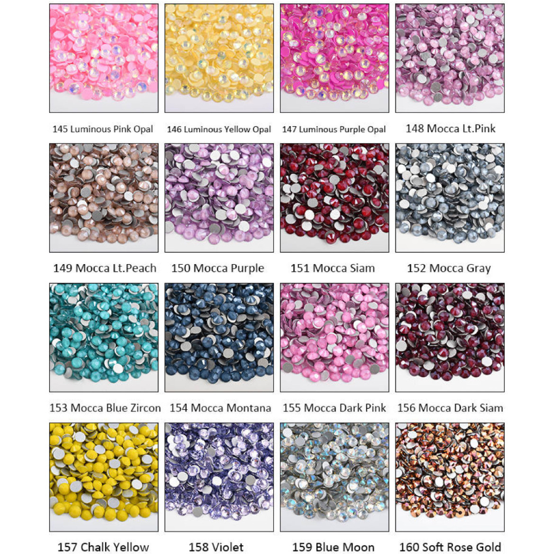 Glass Crystal Rhinestones, SS16-SS30 Mix 145-160