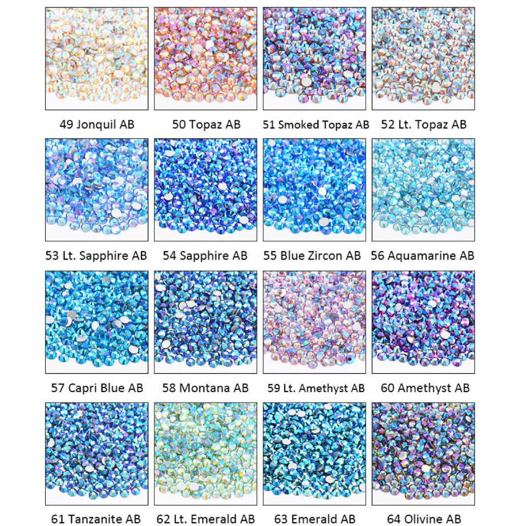 Glass Crystal Rhinestones, SS8/SS12 Filler Pack Mix 49-64