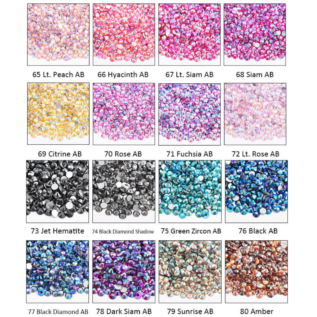 Glass Crystal Rhinestones, SS8/SS12 Filler Pack Mix 65-80