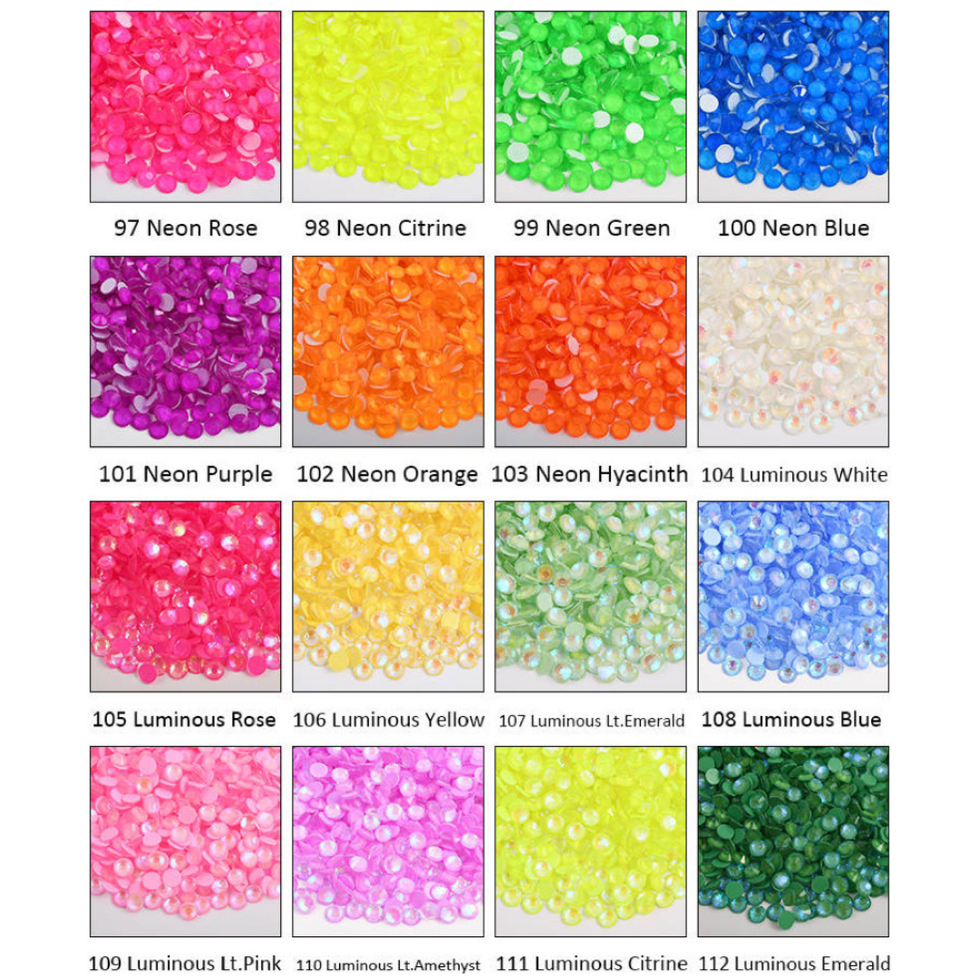 Glass Crystal Rhinestones, SS16-SS30 Mix 97-112