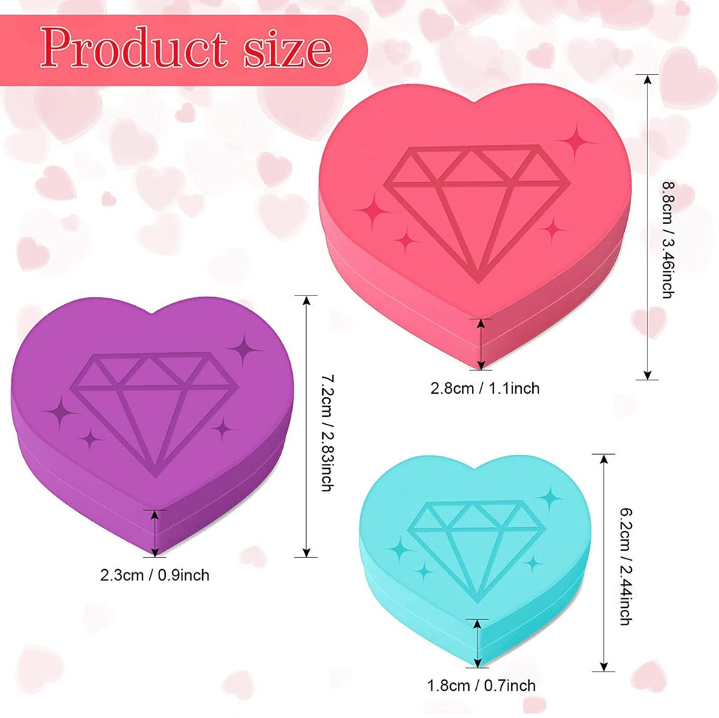 Heart Shaped Rhinestone Sorting Trays, 3 piece set.