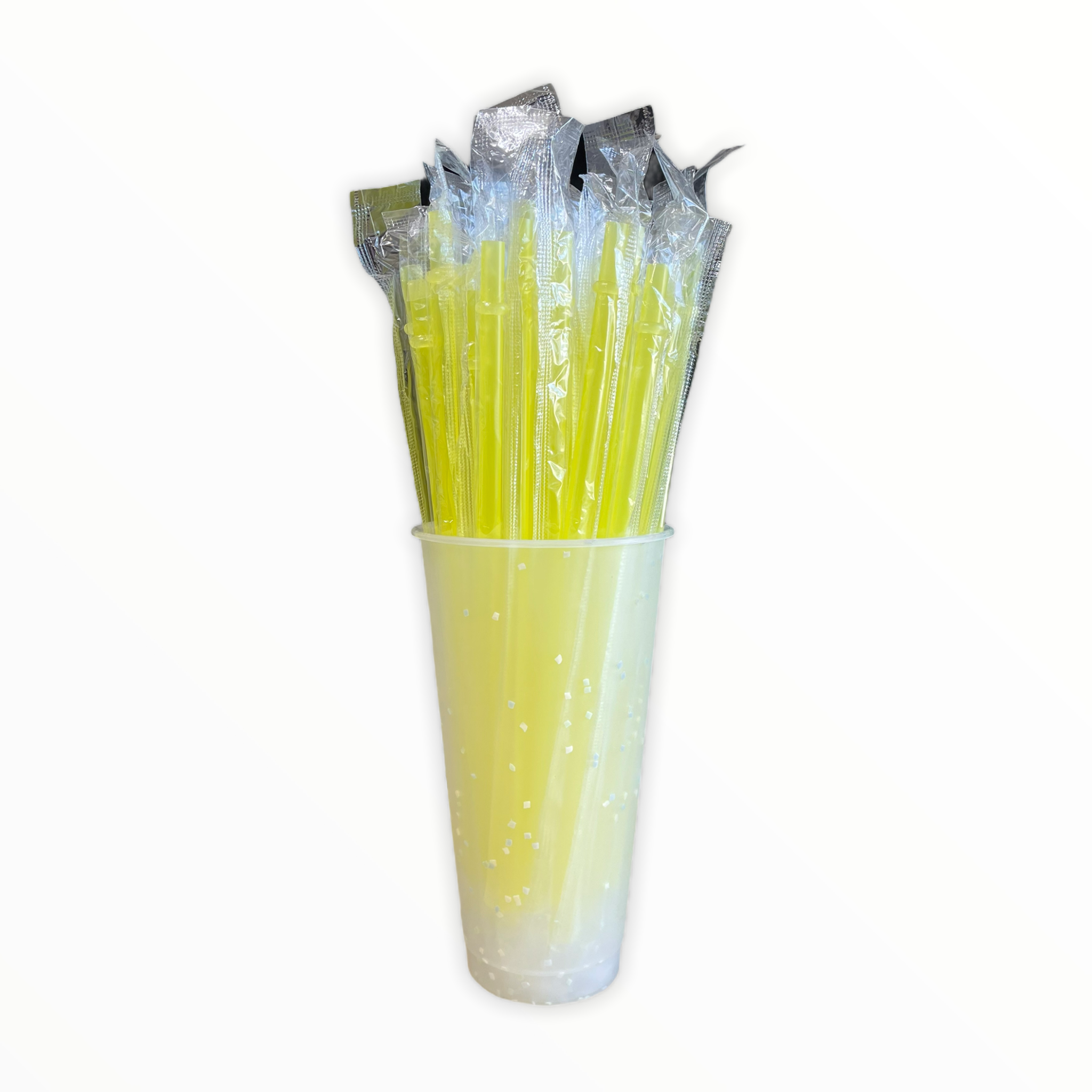 Cold Cup Straws, Yellow 5 pack