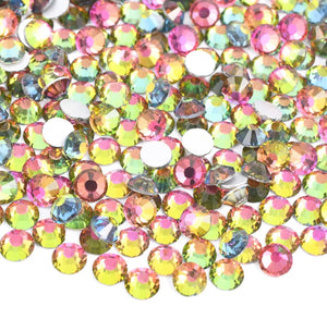 Glass Crystal Rhinestones, SS3-SS20 Mix, Rainbow