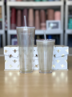 Load image into Gallery viewer, Clear Double Wall Tumbler, Glow in the Dark, 24 oz or 16 oz
