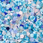 Load image into Gallery viewer, Resin Cabochon, Roses, Flowers, Charms. Assorted Colors
