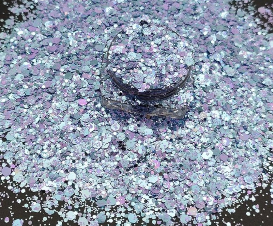 Chunky Mix Glitter, Frosted Lilac