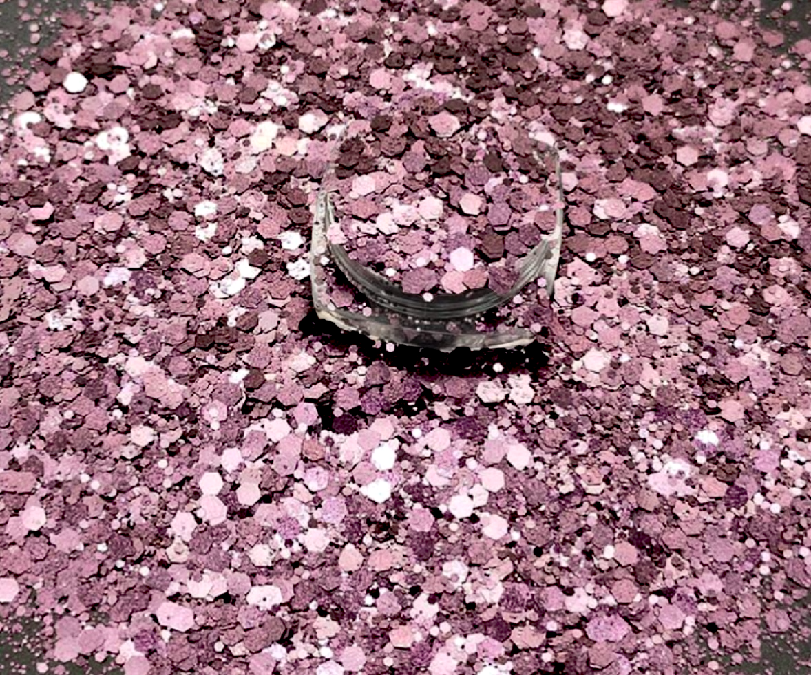Chunky Mix Glitter, Black Plum