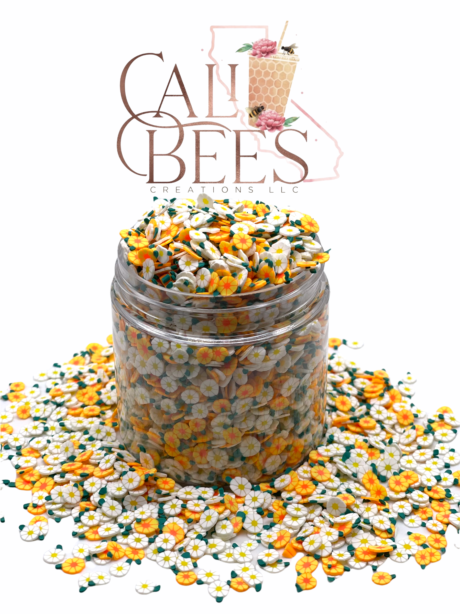 Polymer Clay, White & Yellow Daisies