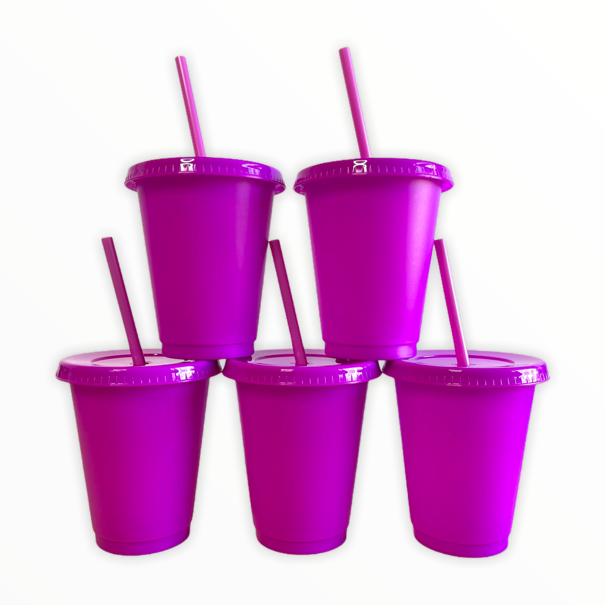 16oz Violet Matte Cold Cups, 5 Pack