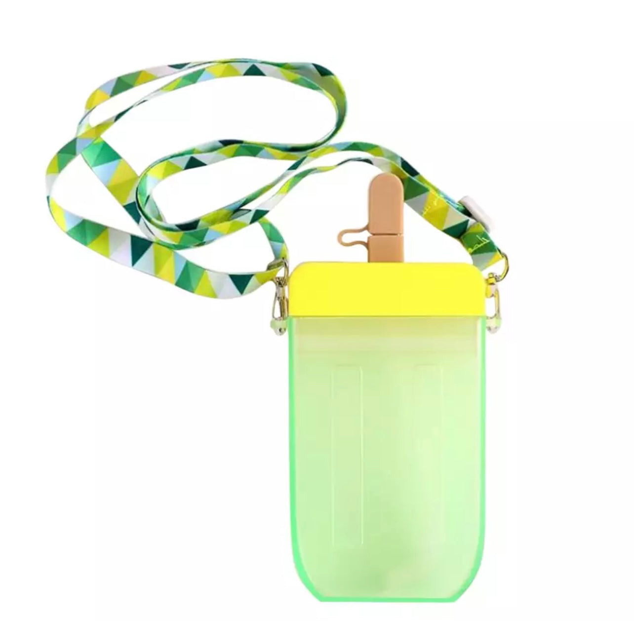 Popsicle Water Bottle W/ Straw and Strap, 10oz