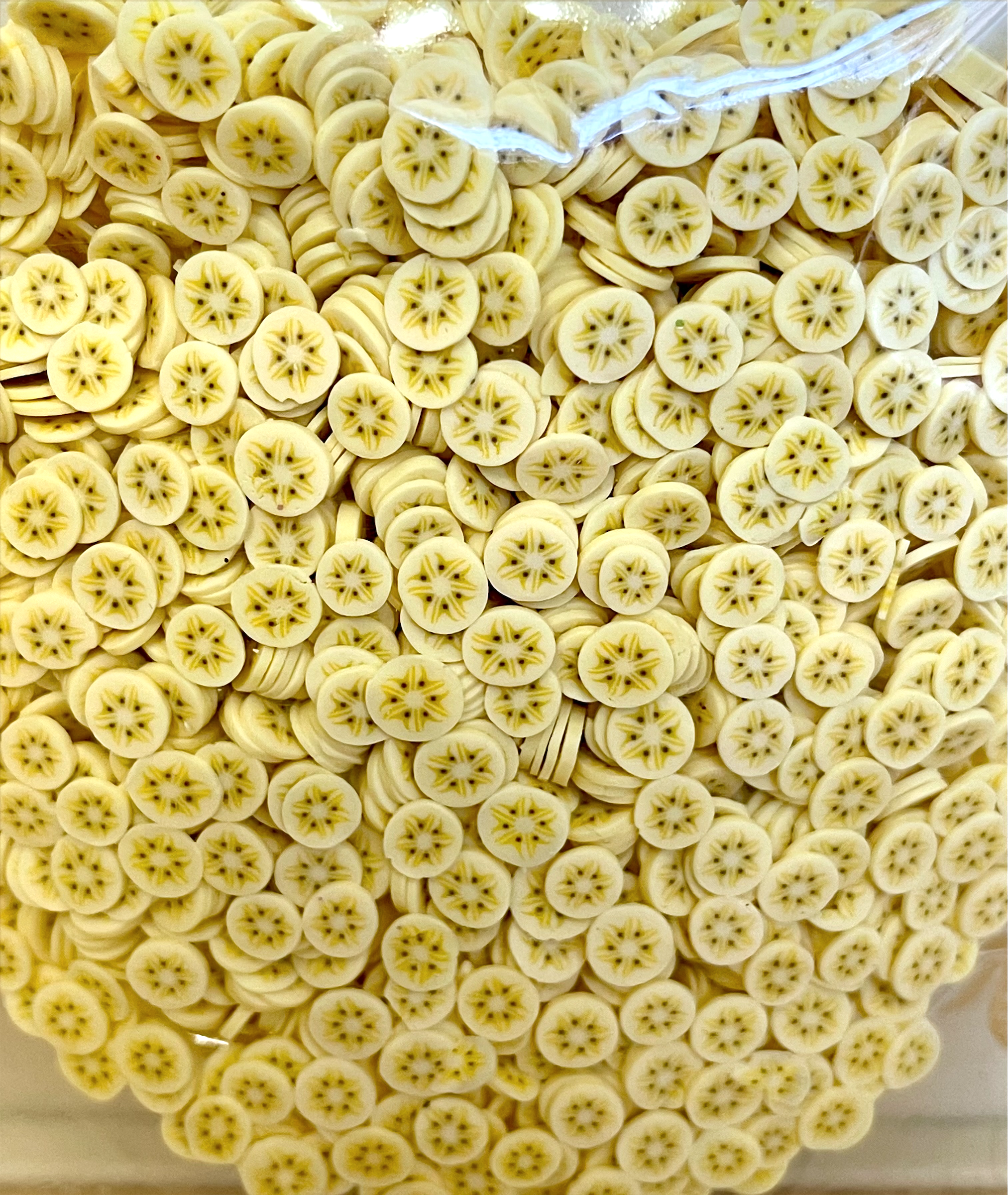 Polymer Clay Slices, Banana Slices