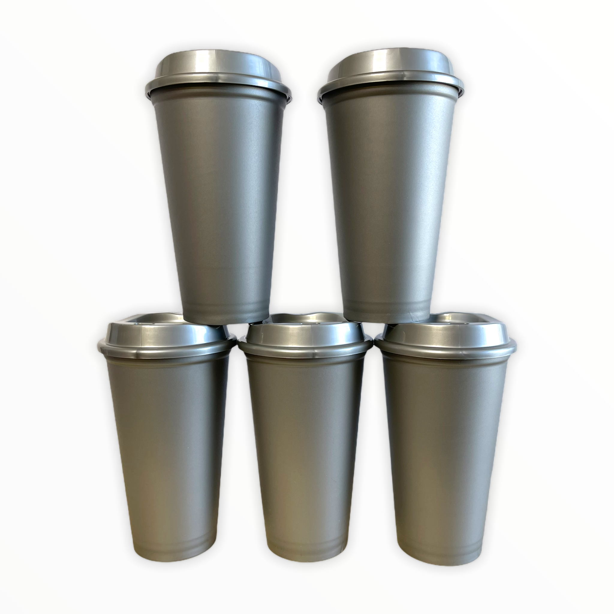 16oz Hot Cups, Silver 5 pack