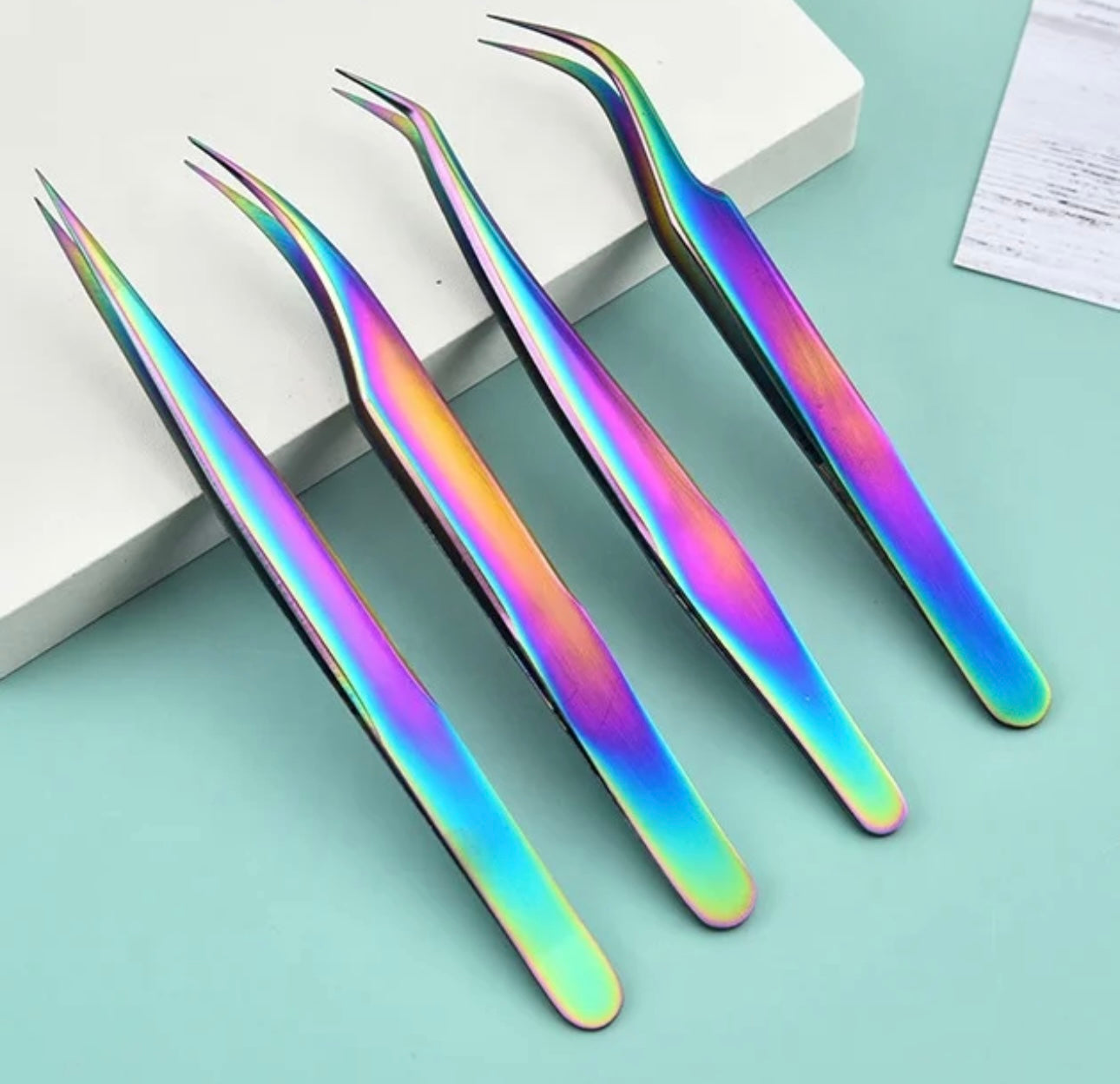 Stainless Steel Tweezers, 4 Pc Set