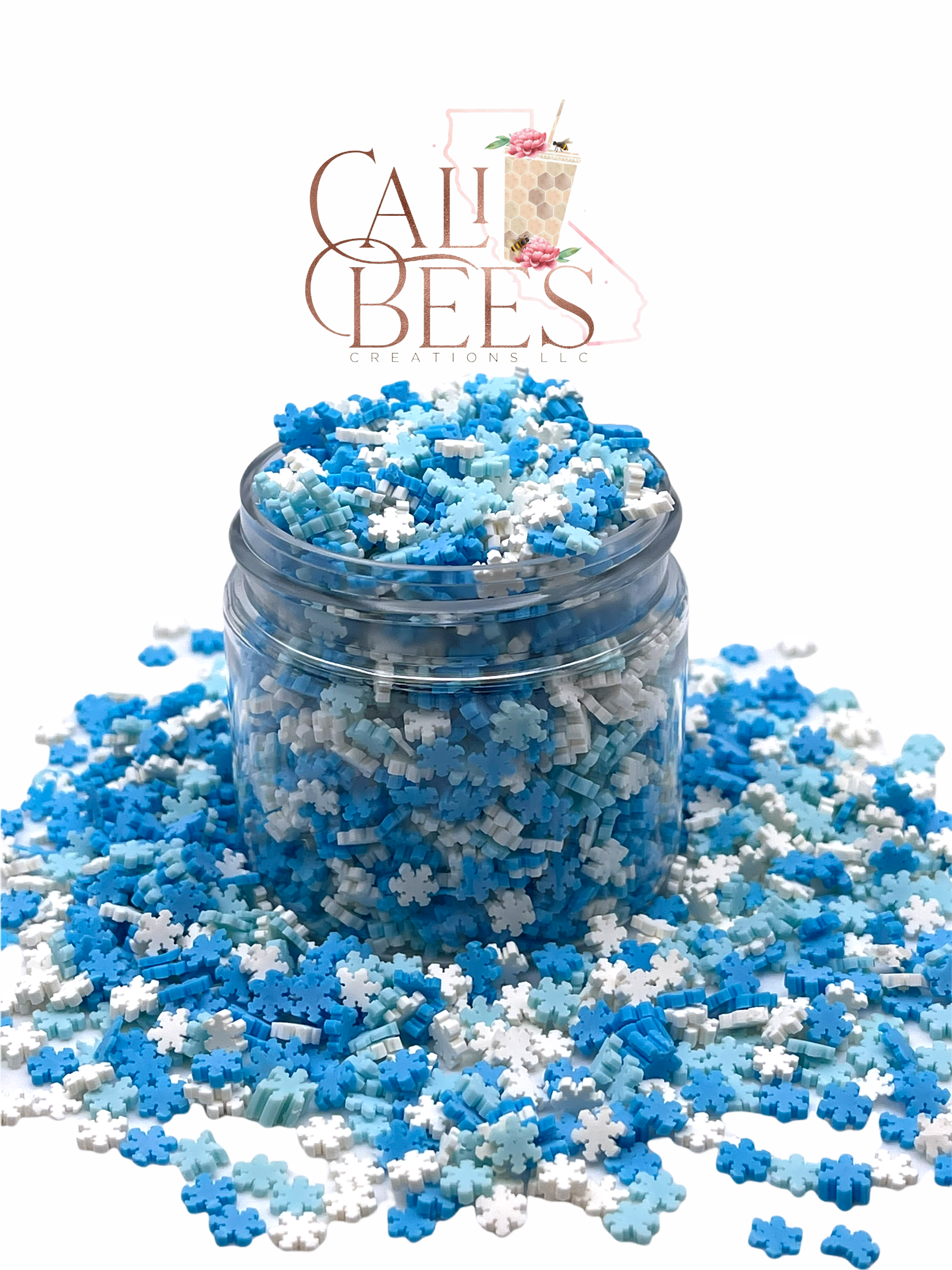 Polymer Clay, Blue & White Snowflakes