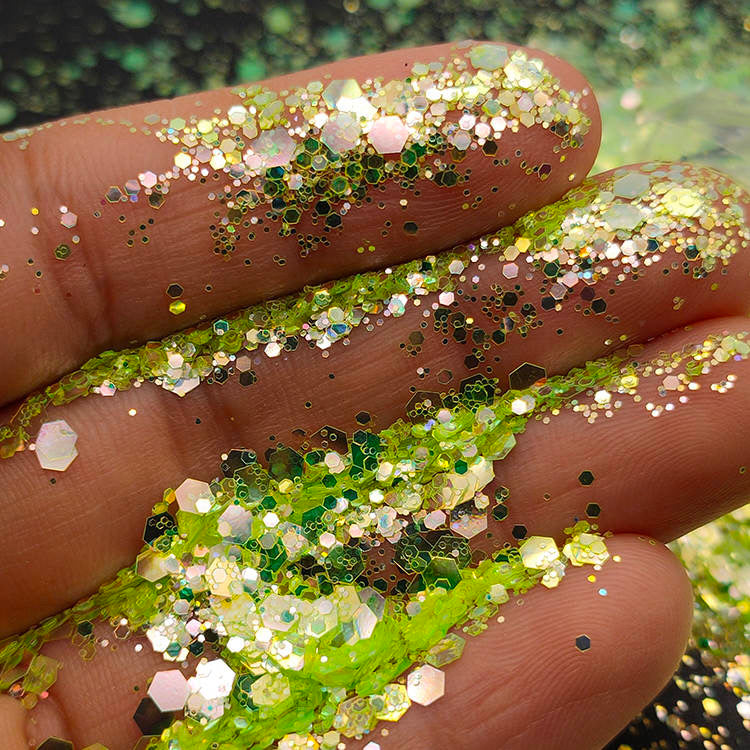 Chunky Mix Glitter, Grasshopper