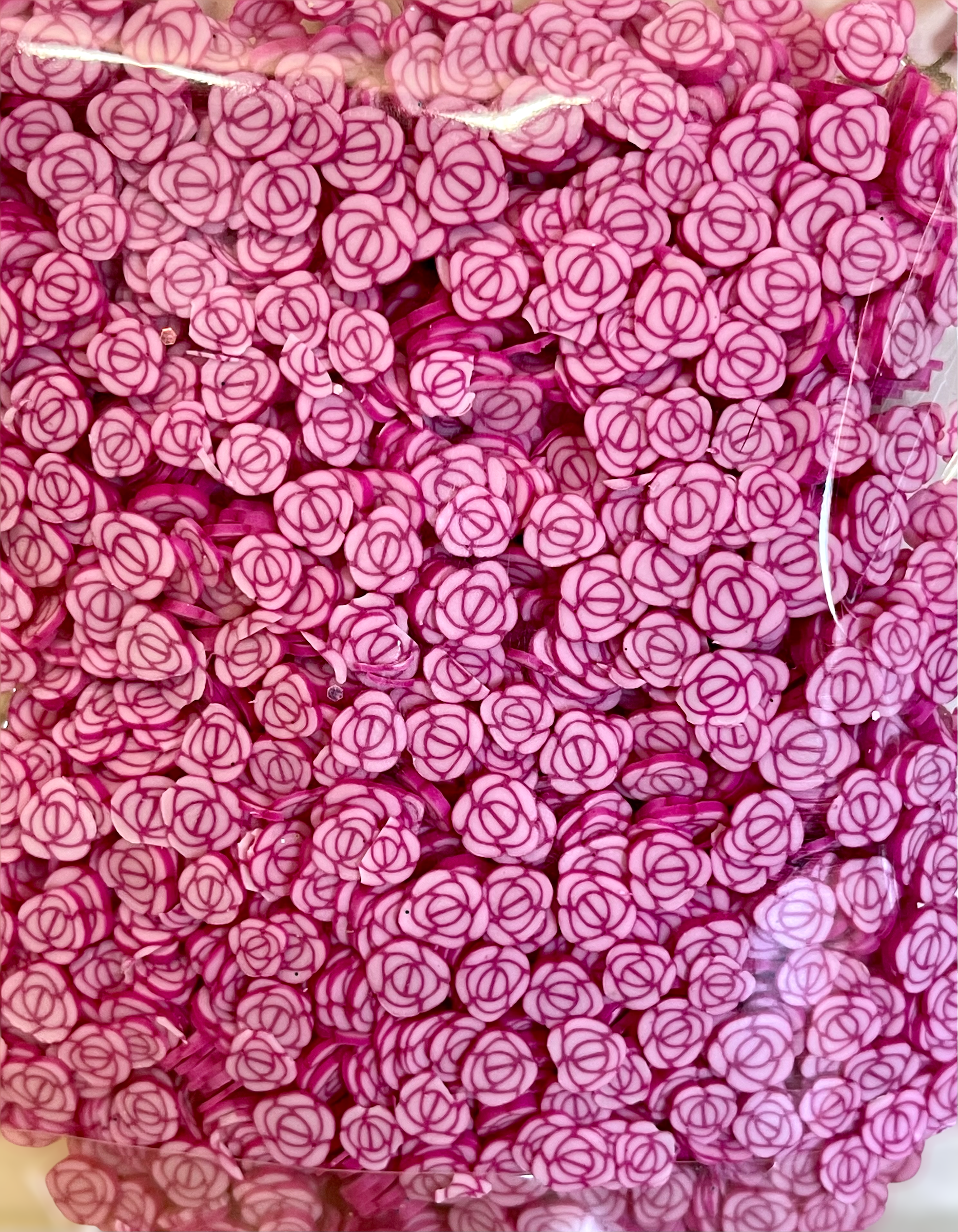 Polymer Clay, Dark Pink Roses