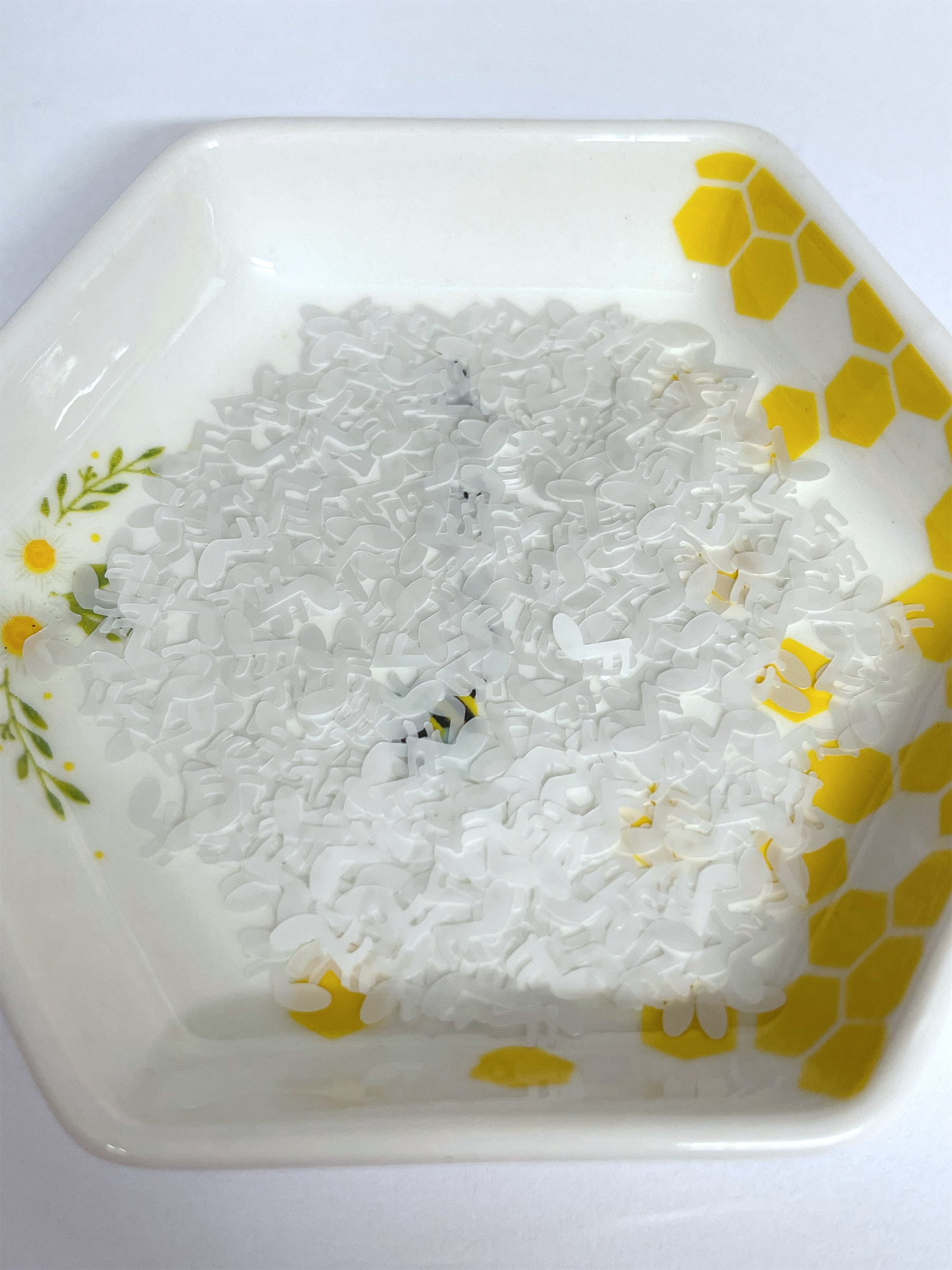 Shape Glitter, White Music Notes