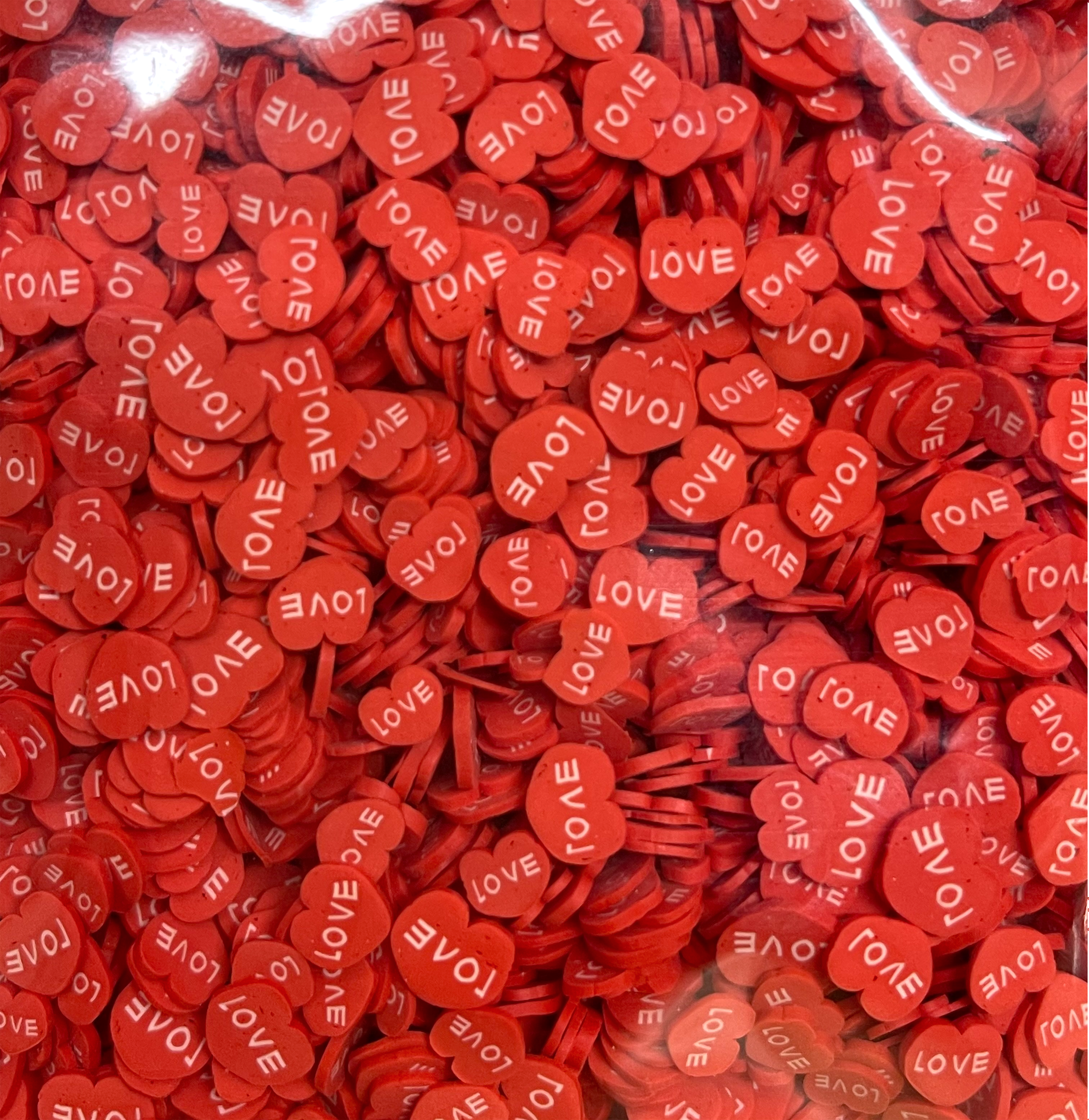 Polymer Clay, Red Love Hearts