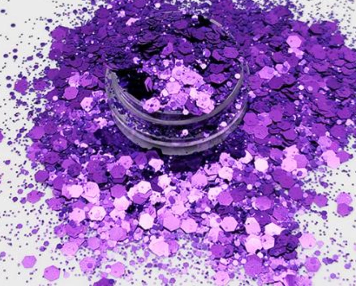 Chunky Mix Glitter, Purple Rain