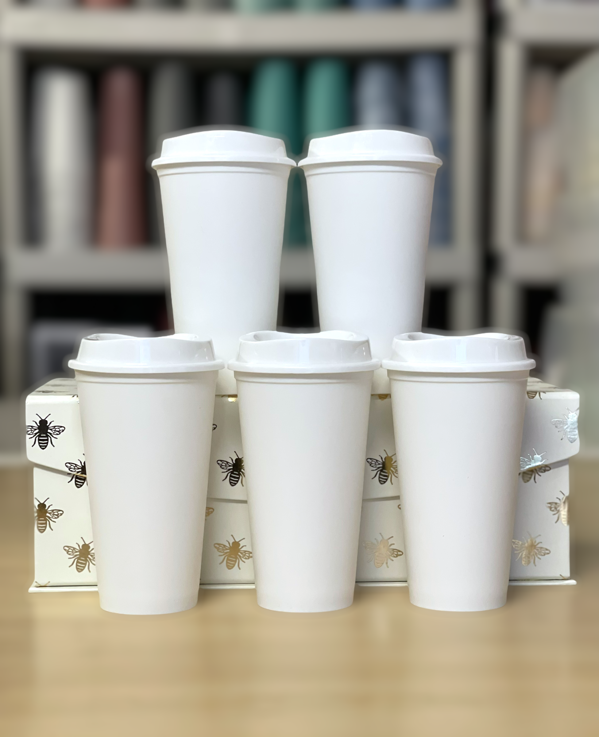 16oz Hot Cups, White 5 Pack