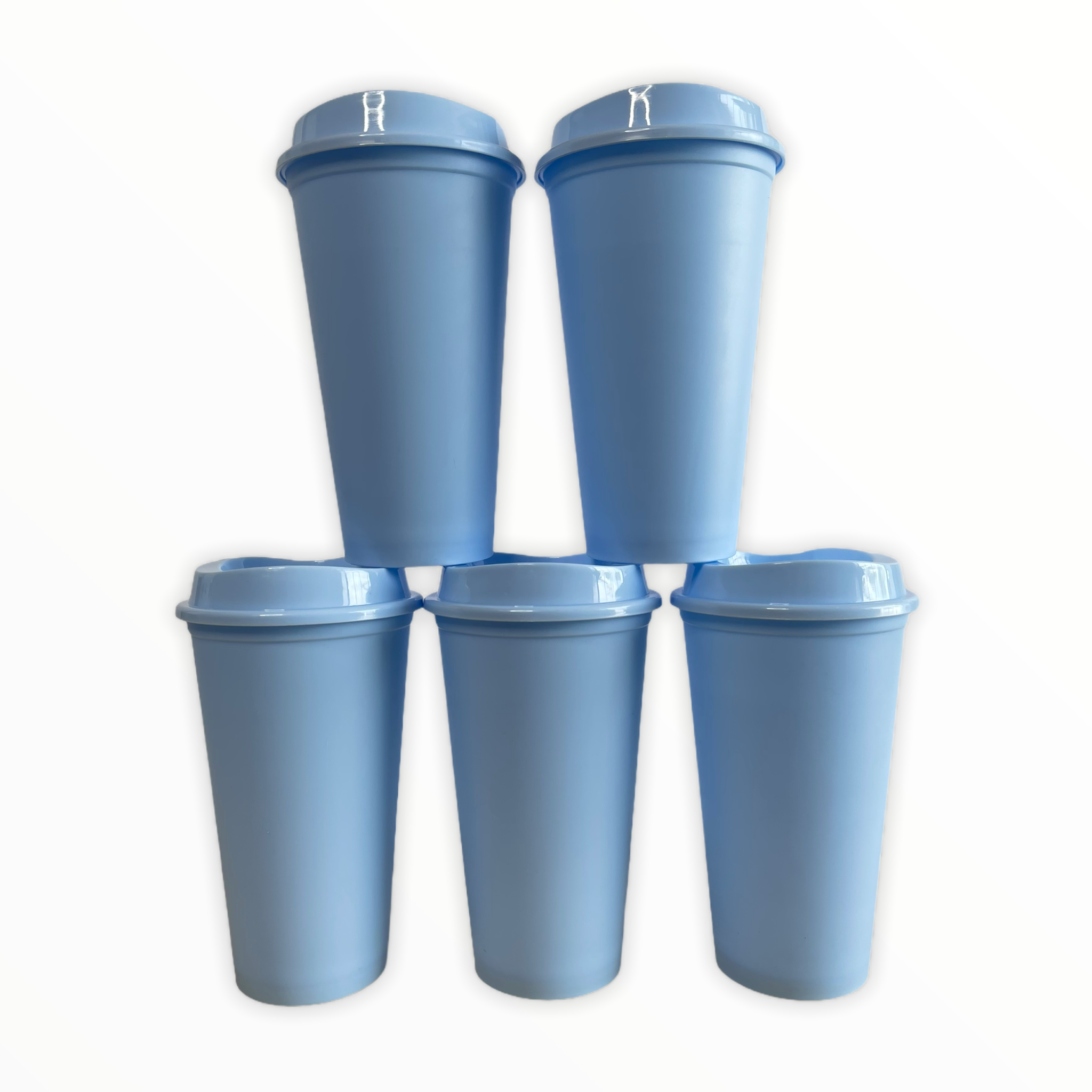 16oz Hot Cups, Light Blue 5 Pack