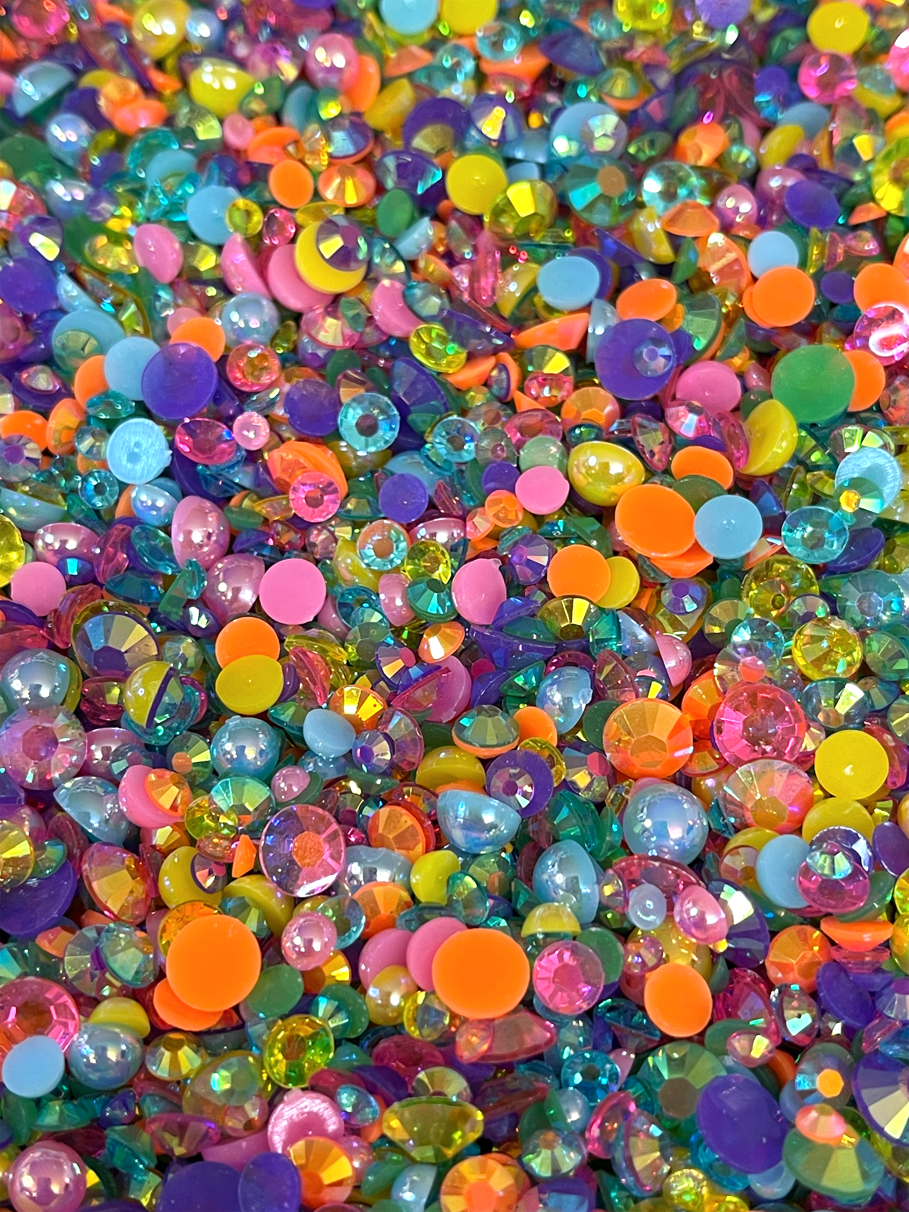 Flat Back Pearl and Rhinestone Mix, Light Bright