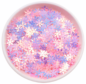 Shape Glitter, Pink Snowflakes