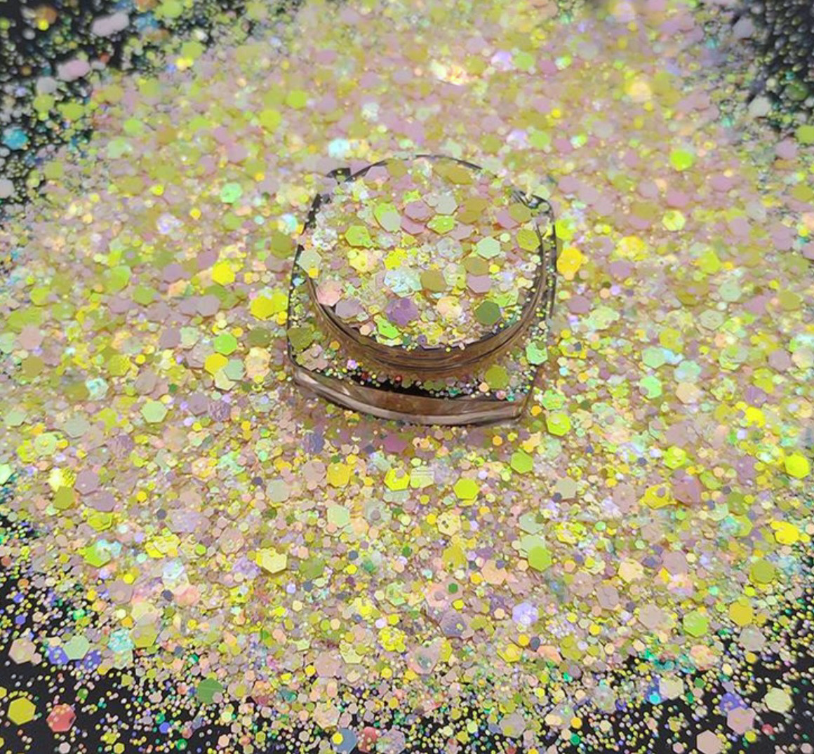 Chunky Mix Glitter, Strawberry Banana Lemonade