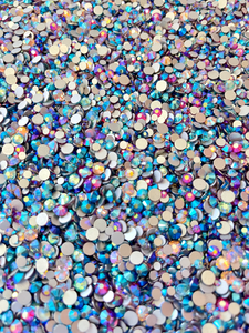 Glass Crystal Rhinestone Mix, Mermaid Scales