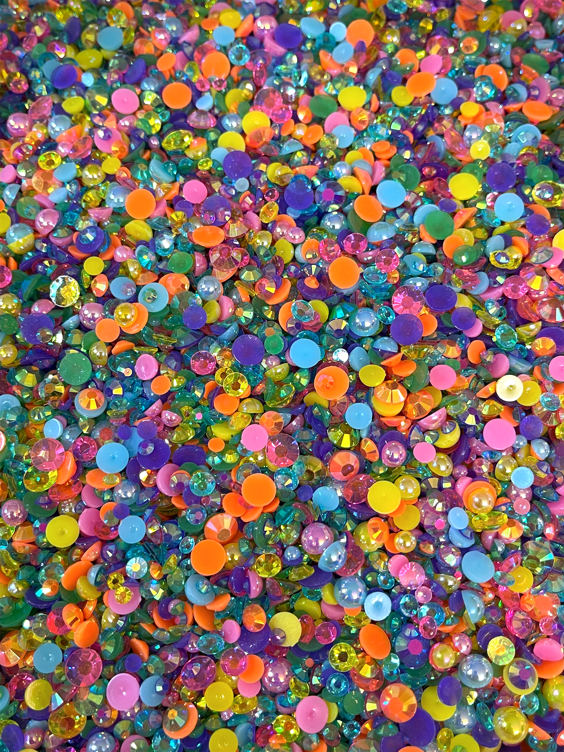 Flat Back Pearl and Rhinestone Mix, Light Bright