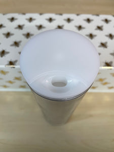 20 oz Skinny Clear Double Wall Tumbler, White Sip Lid