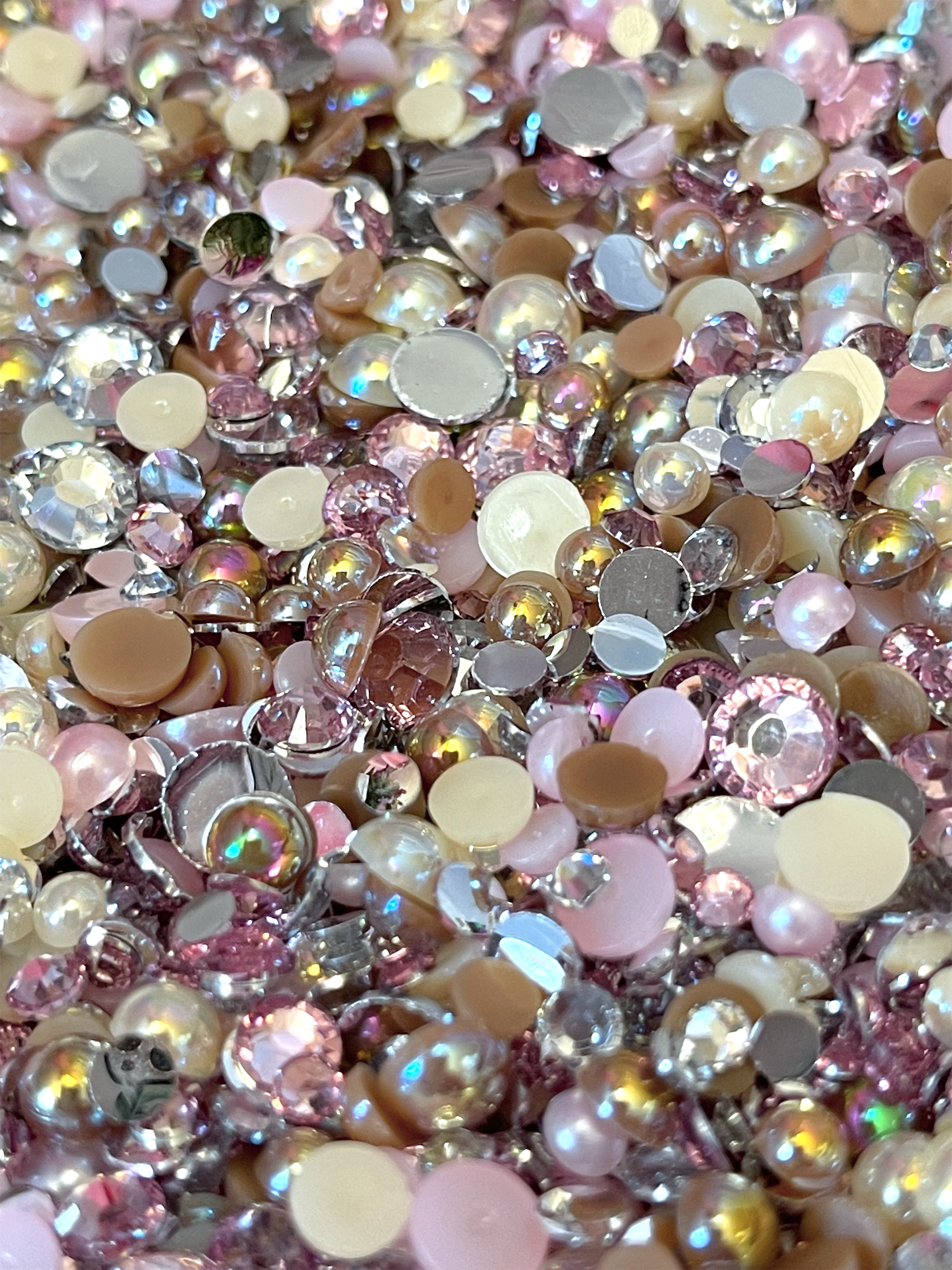 Flat Back Pearl and Rhinestone Mix, Cali Bees