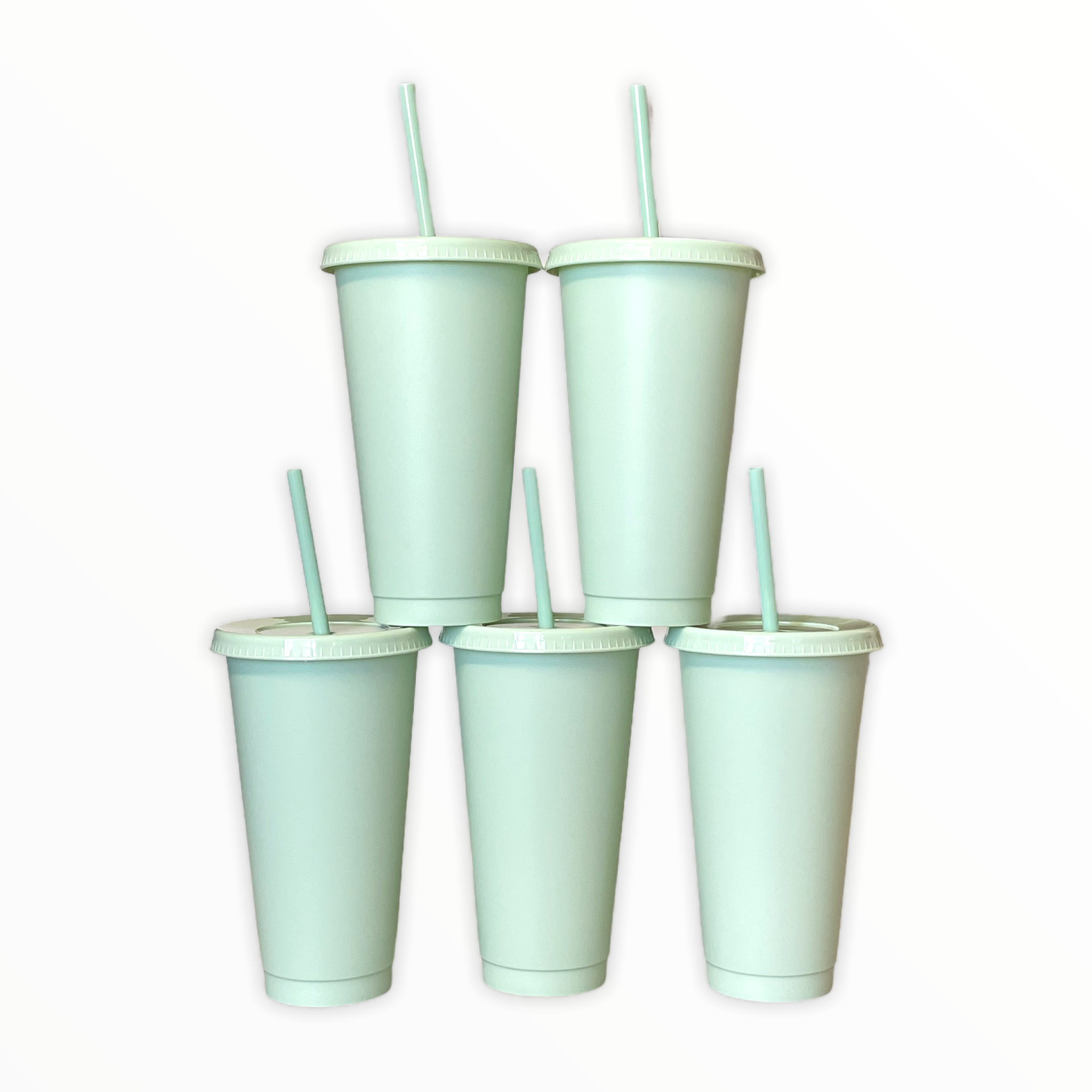 24 oz Mint Matte Cold Cups, 5 pack
