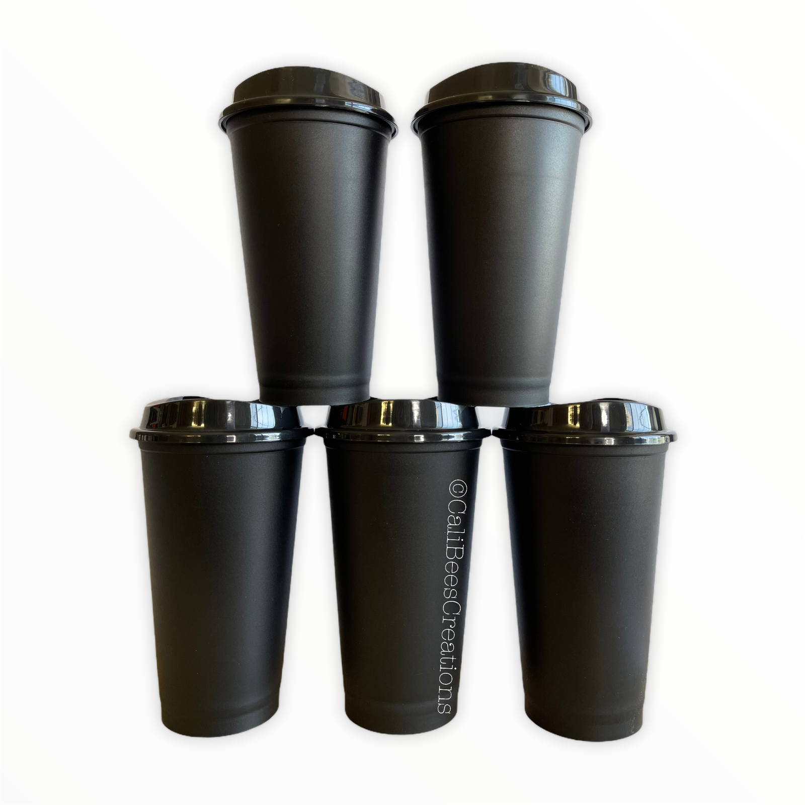 16oz Hot Cups, Black Matte 5 pack