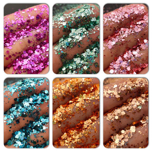 Chunky Mix Glitter, The Unhinged Collection, 12 Pc Collection or Singles
