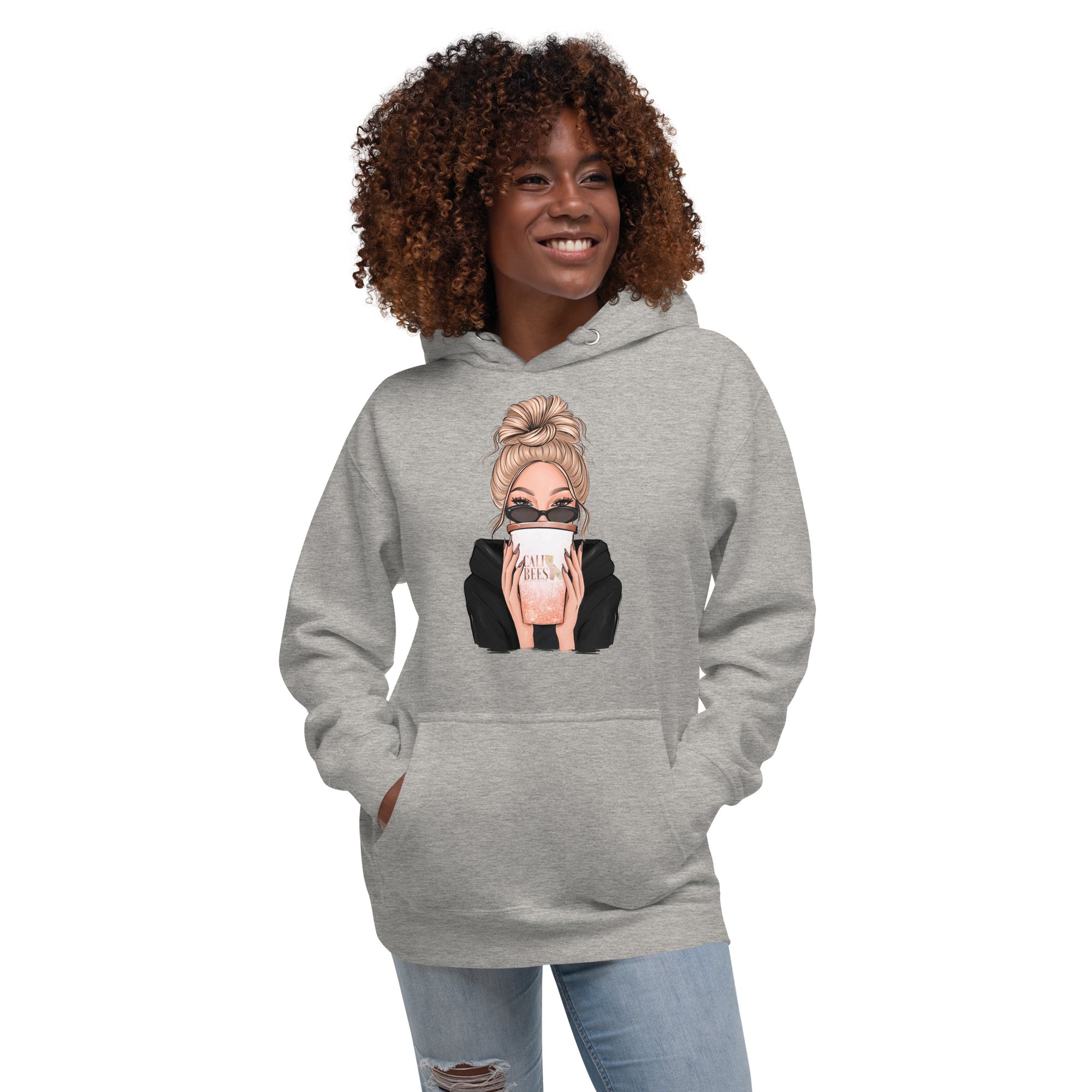 Cali Bees Messy Bun Unisex Hoodie