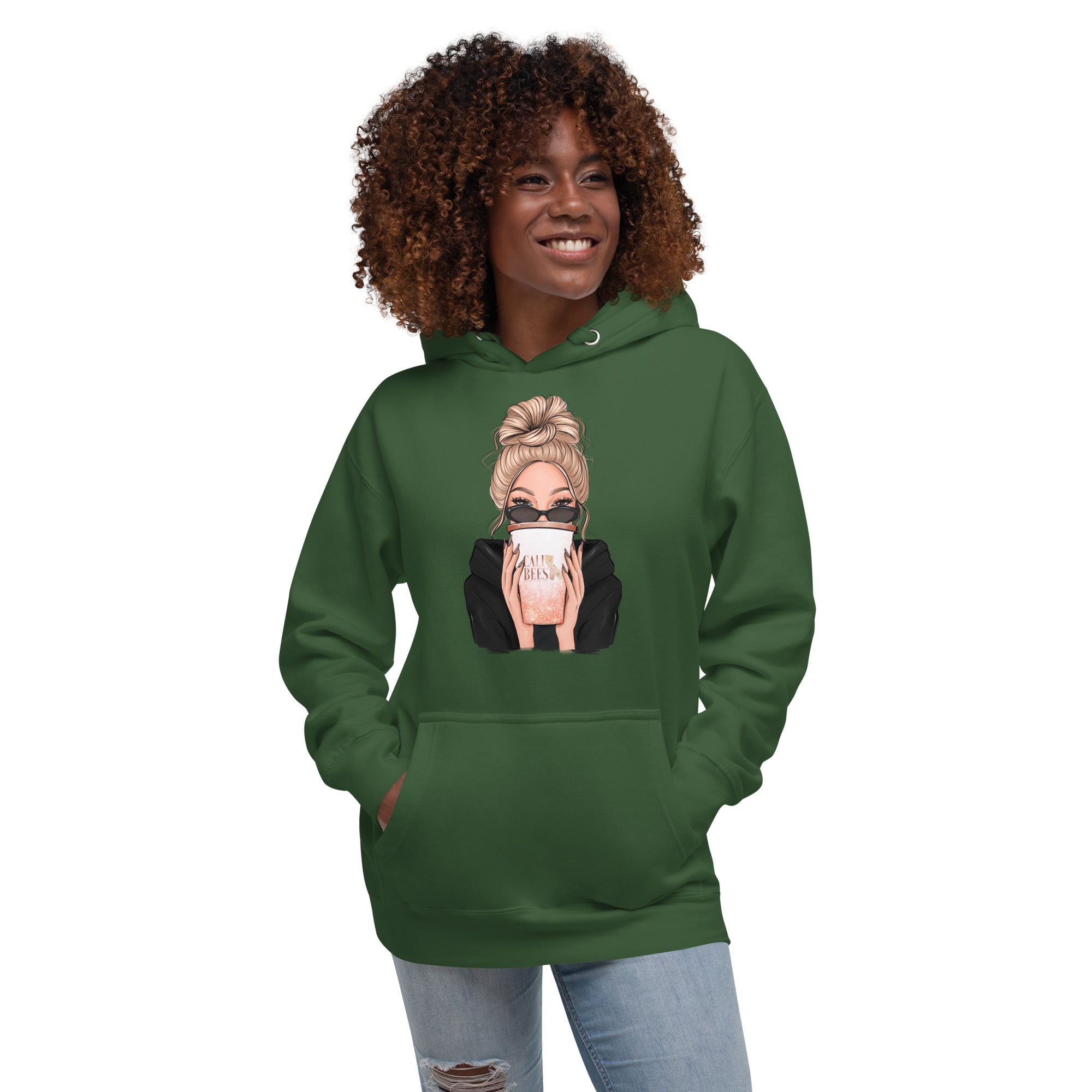 Cali Bees Messy Bun Unisex Hoodie