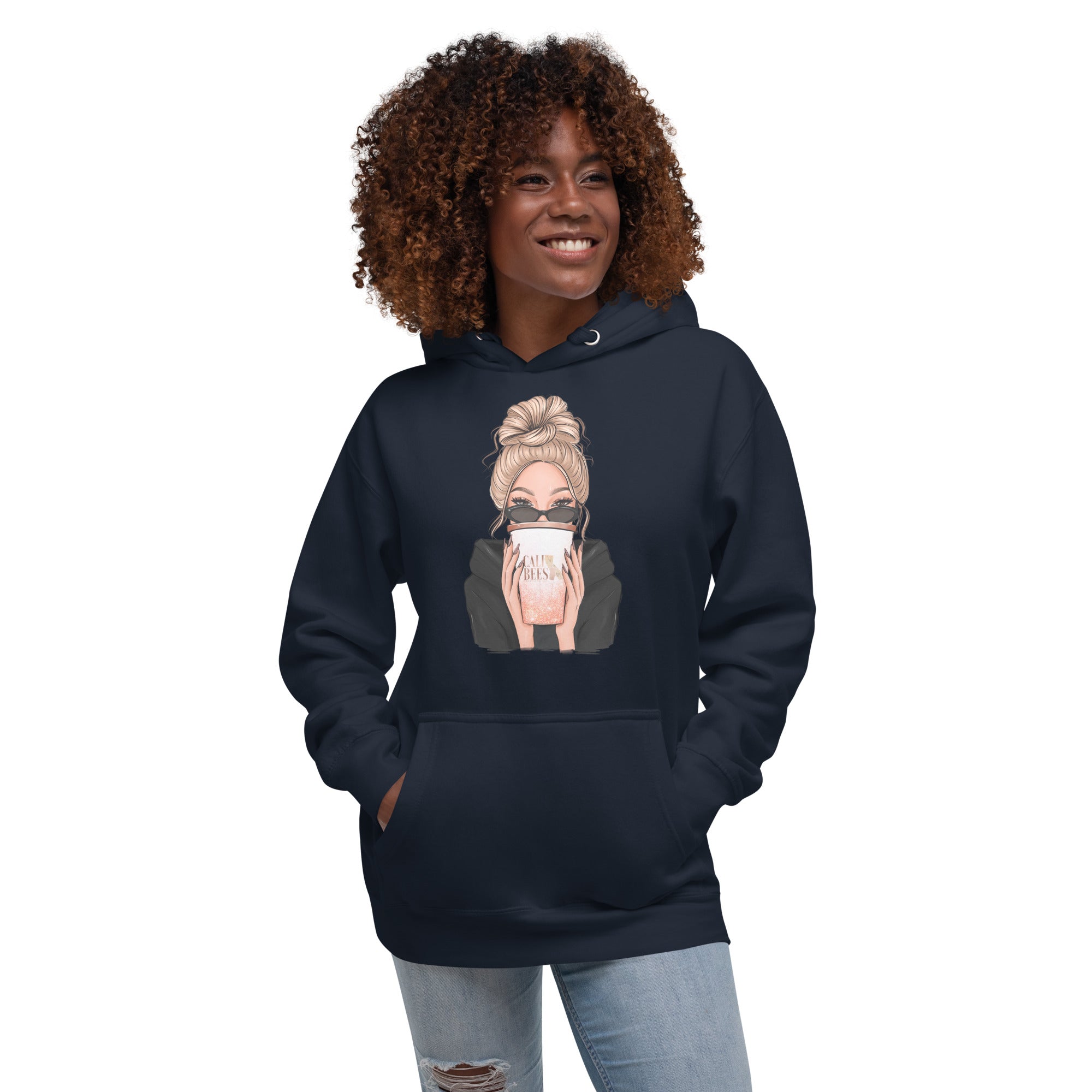 Cali Bees Messy Bun Unisex Hoodie