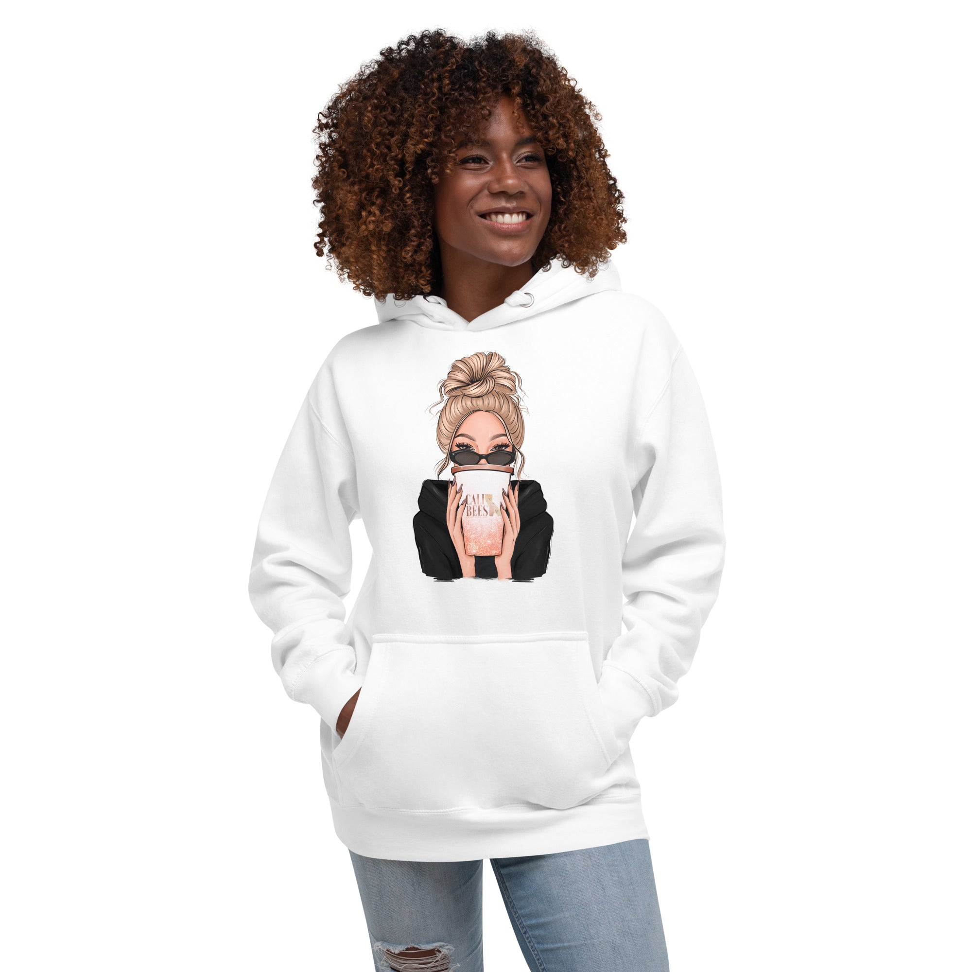 Cali Bees Messy Bun Unisex Hoodie